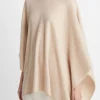 Reverse-Jersey Cashmere Boat-Neck Poncho