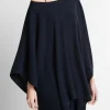 Reverse-Jersey Cashmere Boat-Neck Poncho