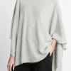 Reverse-Jersey Cashmere Boat-Neck Poncho