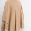 Reverse-Jersey Cashmere Boat-Neck Poncho