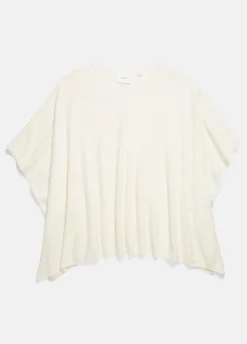 Reverse-Jersey Cashmere Boat-Neck Poncho