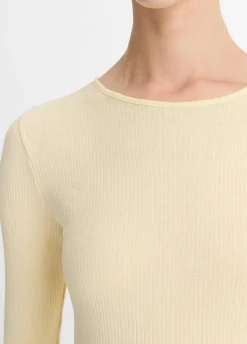 Ribbed Pima Cotton Long-Sleeve T-Shirt