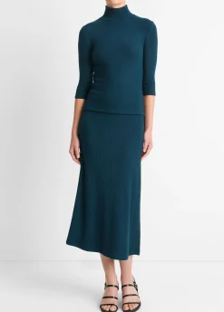 Ribbed Turtleneck Top