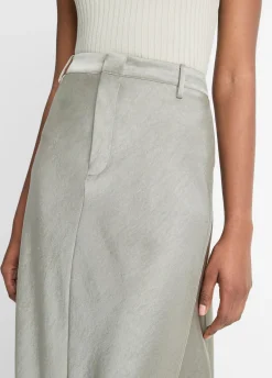 Satin A-Line Trouser Skirt