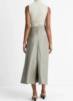 Satin A-Line Trouser Skirt