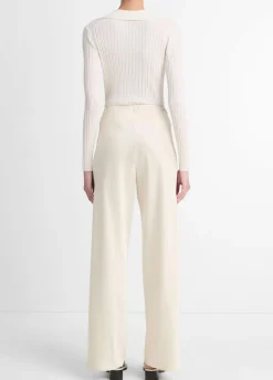 Satin High-Waist Bias Pant