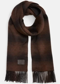 Shadow Plaid Double-Face Cashmere Scarf
