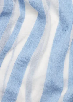 Sheer Stripe Wool-Blend Scarf