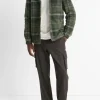 Sherpa-Lined Plaid Shirt Jacket