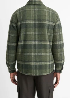 Sherpa-Lined Plaid Shirt Jacket