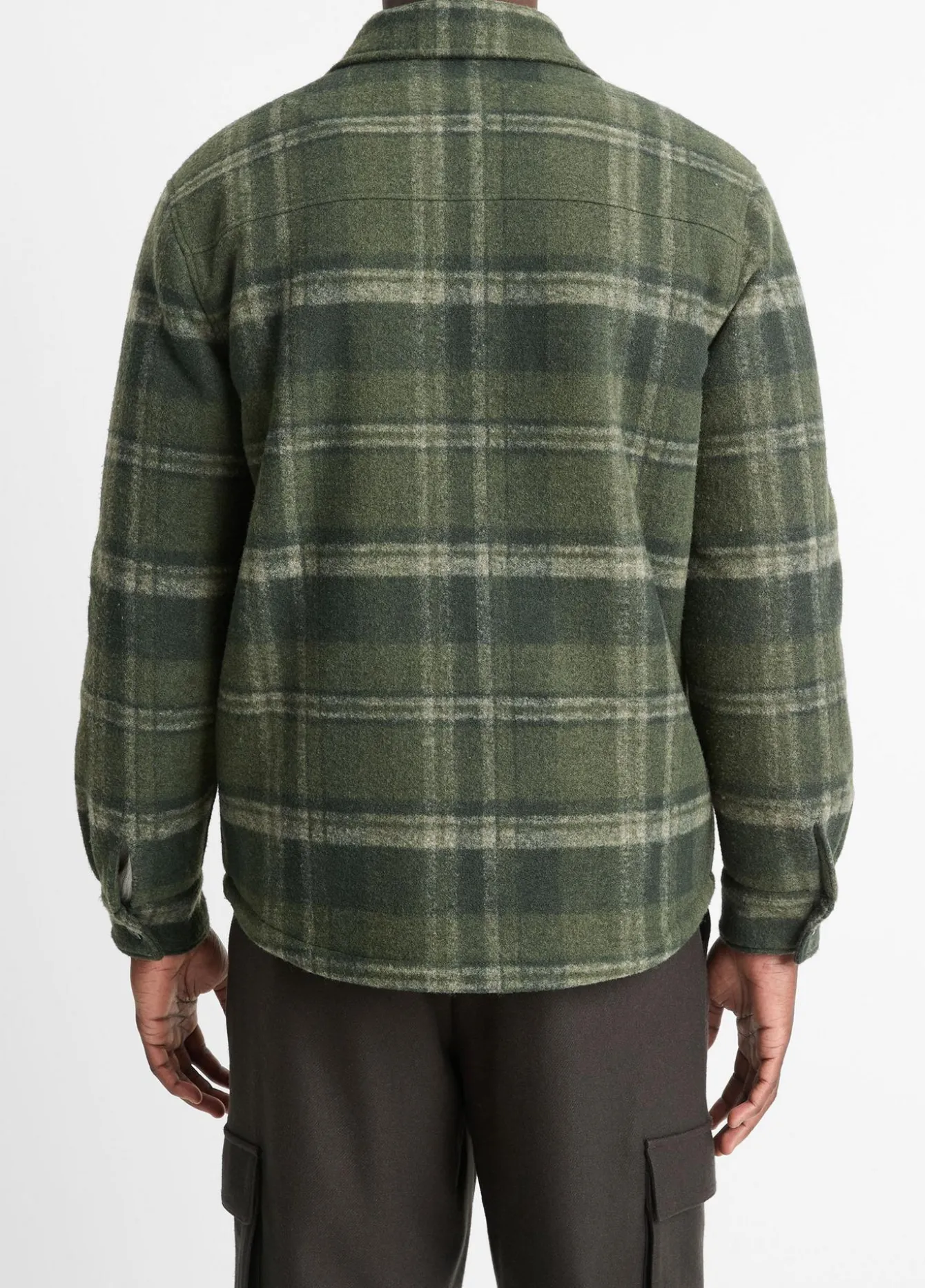 Sherpa-Lined Plaid Shirt Jacket