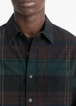Sierra Plaid Cotton Corduroy Shirt