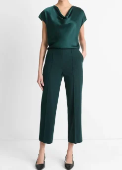Silk Cowl-Neck Blouse