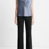 Silk Cowl-Neck Blouse