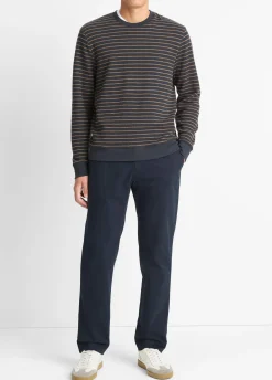 Slub Stripe Cotton-Blend Long-Sleeve T-Shirt