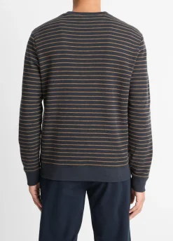 Slub Stripe Cotton-Blend Long-Sleeve T-Shirt