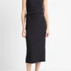 Smocked Cotton-Blend Skirt