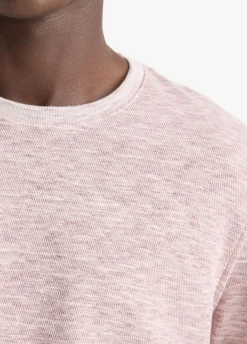 Space-Dye Cotton-Blend Long-Sleeve T-Shirt