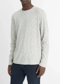 Space-Dye Cotton-Blend Long-Sleeve T-Shirt