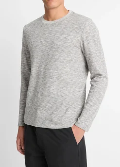 Space-Dye Cotton-Blend Long-Sleeve T-Shirt