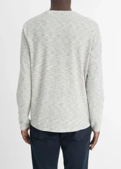 Space-Dye Cotton-Blend Long-Sleeve T-Shirt
