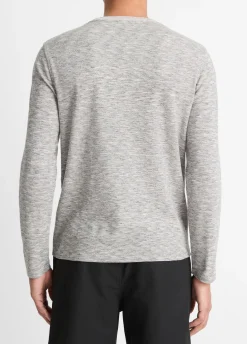 Space-Dye Cotton-Blend Long-Sleeve T-Shirt