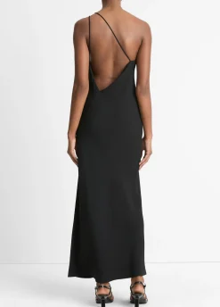 Sphere-Detail One-Shoulder Dress