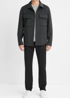 Splittable Wool-Blend Shirt Jacket