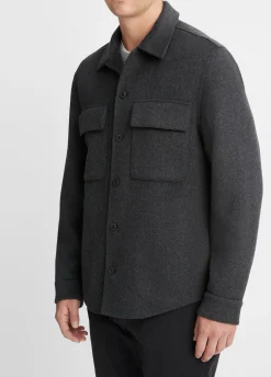 Splittable Wool-Blend Shirt Jacket