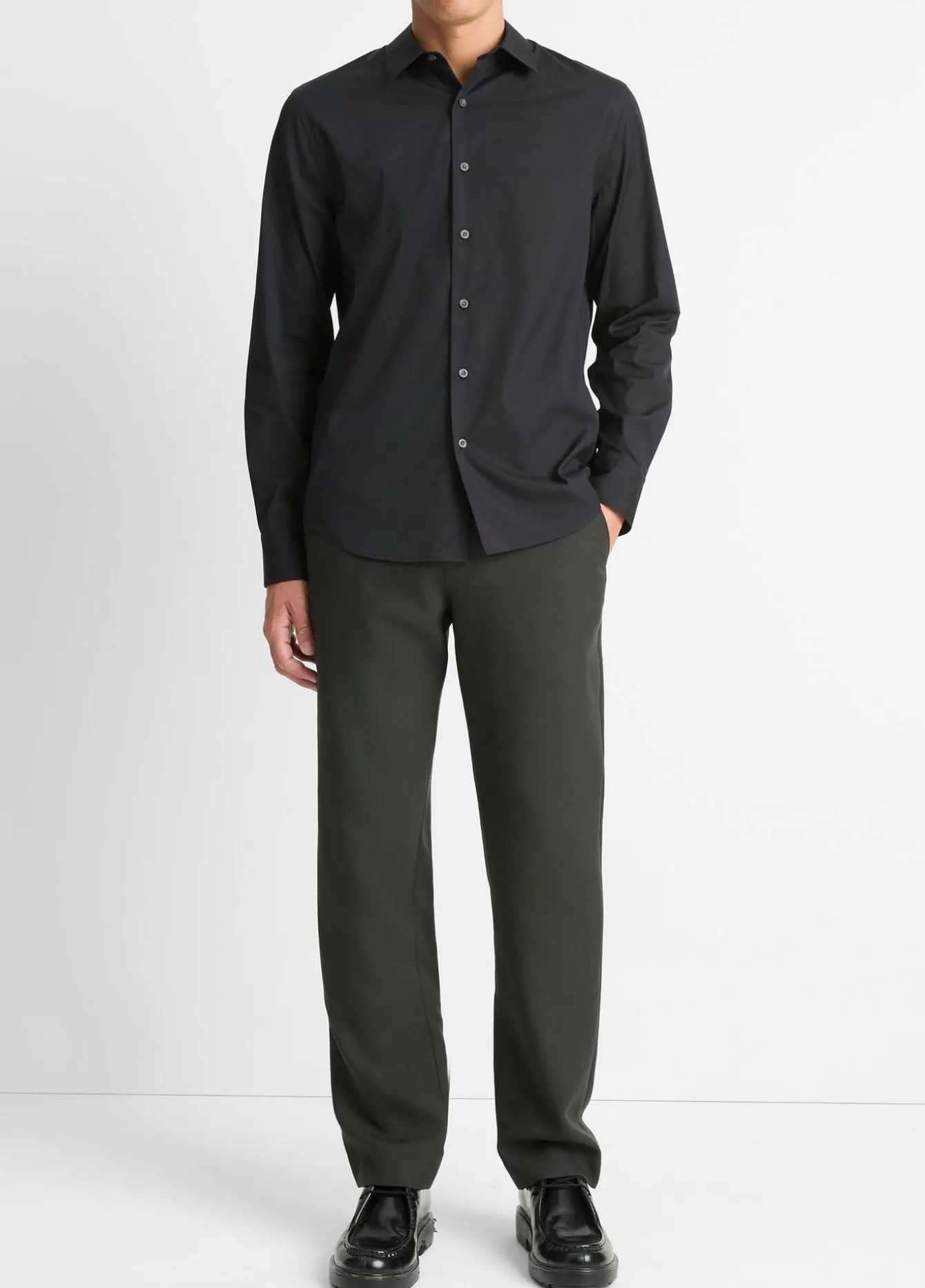 Stretch-Cotton Poplin Shirt