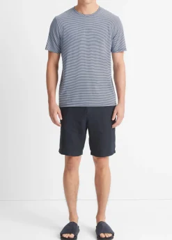 Stripe Pima Cotton Crew Neck T-Shirt