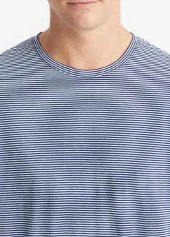 Stripe Pima Cotton Crew Neck T-Shirt