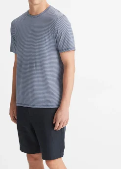Stripe Pima Cotton Crew Neck T-Shirt