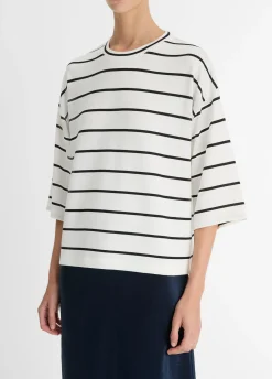 Striped Wide-Sleeve T-Shirt