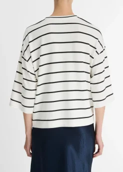 Striped Wide-Sleeve T-Shirt