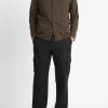 Sueded Cotton Jersey Button-Front Shirt