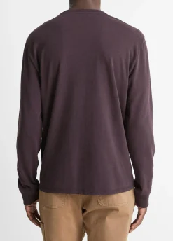 Sueded Jersey Long-Sleeve Pocket T-Shirt