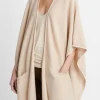Tipped Jersey-Knit Cashmere Cape