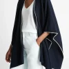 Tipped Jersey-Knit Cashmere Cape