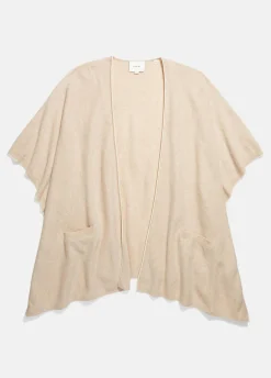 Tipped Jersey-Knit Cashmere Cape
