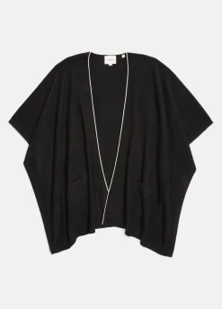 Tipped Jersey-Knit Cashmere Cape