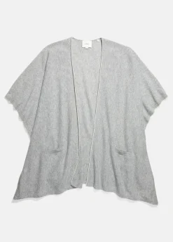 Tipped Jersey-Knit Cashmere Cape