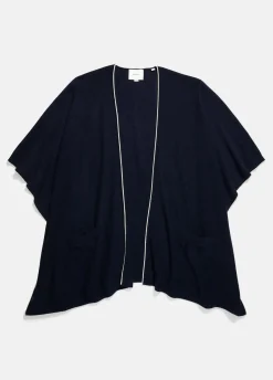 Tipped Jersey-Knit Cashmere Cape
