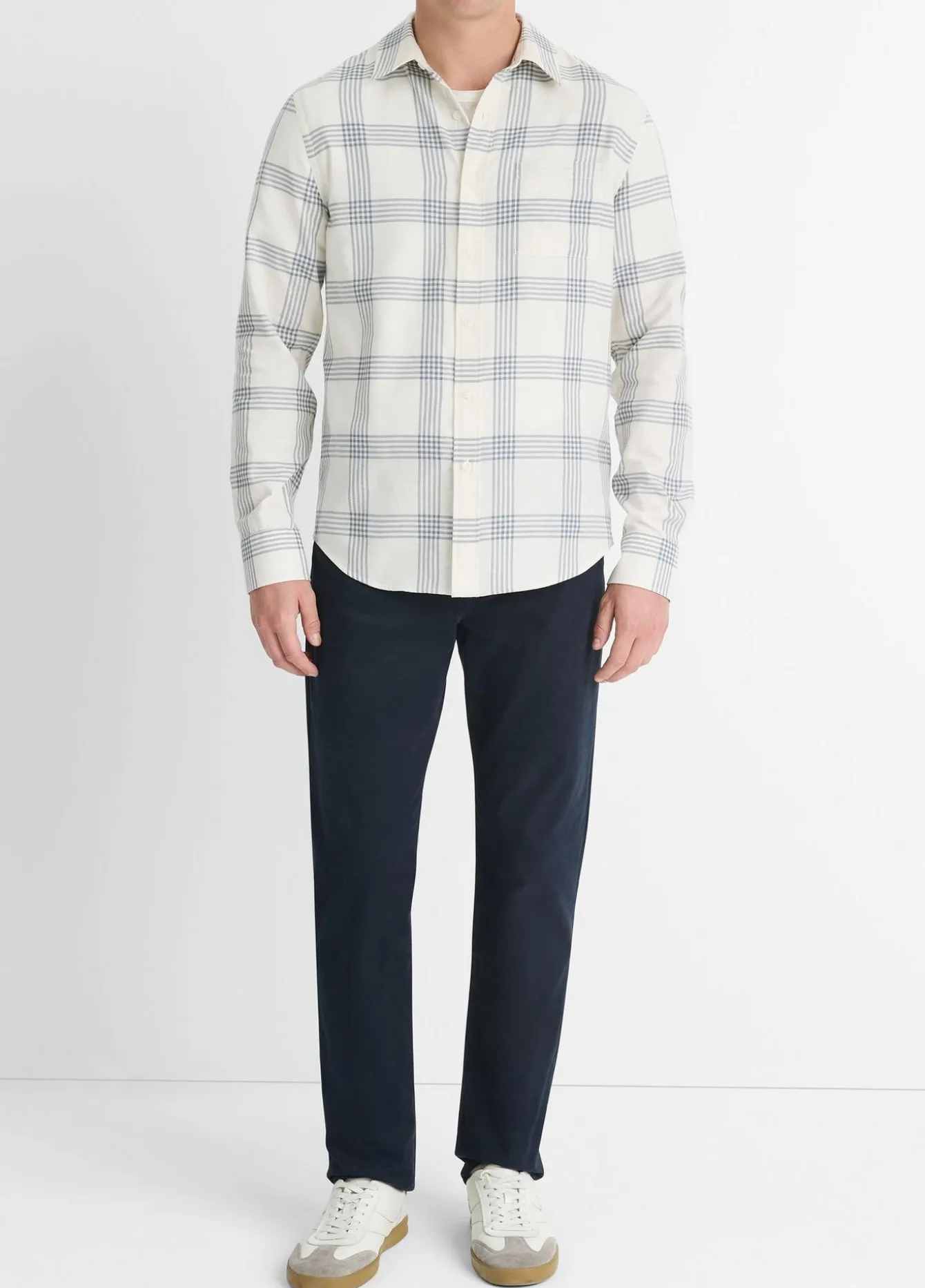 West Coast Plaid Cotton Long-Sleeve Shirt