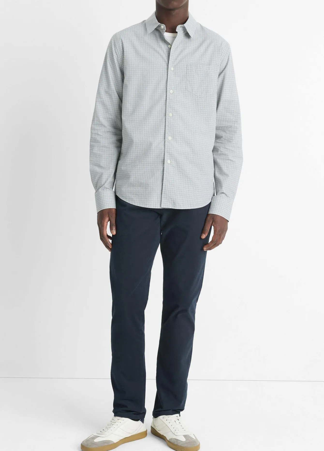 Whitney Plaid Cotton-Blend Long-Sleeve Shirt