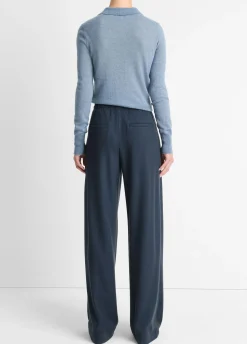 Wool-Blend Drawstring Pull-On Pant
